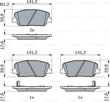 BOSCH 0 986 494 979 - Sada brzdových platničiek kotúčovej brzdy www.parts5.com