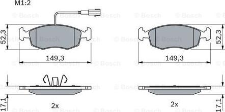 BOSCH 0 986 494 463 - Brake Pad Set, disc brake www.parts5.com