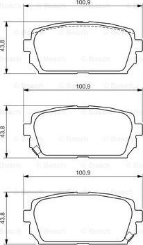 BOSCH 0 986 494 400 - Brake Pad Set, disc brake www.parts5.com