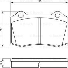 BOSCH 0 986 494 486 - Brake Pad Set, disc brake www.parts5.com