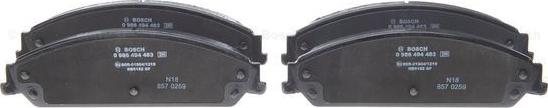 BOSCH 0 986 494 483 - Brake Pad Set, disc brake www.parts5.com