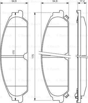 BOSCH 0 986 494 483 - Brake Pad Set, disc brake www.parts5.com