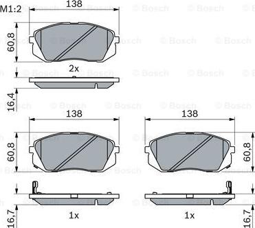 BOSCH 0 986 494 422 - Brake Pad Set, disc brake www.parts5.com