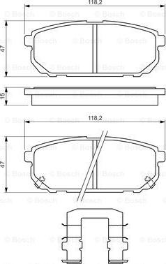 BOSCH 0 986 494 590 - Set placute frana,frana disc www.parts5.com