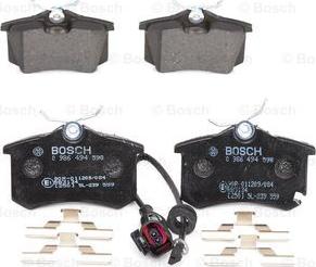 BOSCH 0 986 494 598 - Brake Pad Set, disc brake www.parts5.com