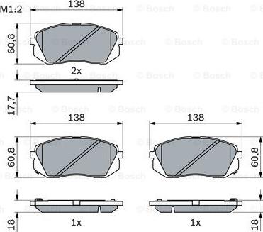 BOSCH 0 986 494 559 - Σετ τακάκια, δισκόφρενα www.parts5.com