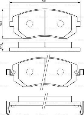 BOSCH 0 986 494 558 - Тормозные колодки, дисковые, комплект www.parts5.com