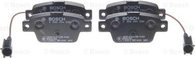 BOSCH 0 986 494 536 - Тормозные колодки, дисковые, комплект www.parts5.com