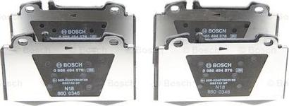 BOSCH 0 986 494 576 - Brake Pad Set, disc brake www.parts5.com