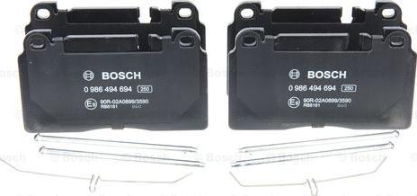 BOSCH 0 986 494 694 - Комплект спирачно феродо, дискови спирачки www.parts5.com