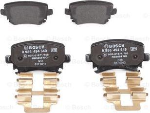 BOSCH 0 986 494 649 - Brake Pad Set, disc brake www.parts5.com