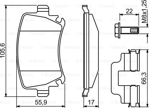 BOSCH 0 986 494 649 - Brake Pad Set, disc brake www.parts5.com