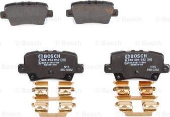 BOSCH 0 986 494 642 - Σετ τακάκια, δισκόφρενα www.parts5.com