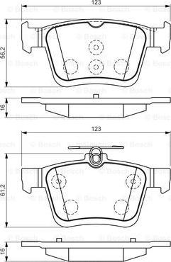 BOSCH 0 986 494 659 - Sada brzdových destiček, kotoučová brzda www.parts5.com