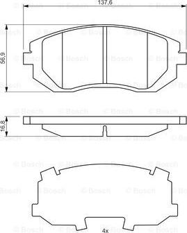 BOSCH 0 986 494 653 - Bremsbelagsatz, Scheibenbremse www.parts5.com