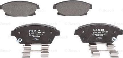 BOSCH 0 986 494 657 - Set placute frana,frana disc www.parts5.com