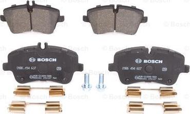 BOSCH 0 986 494 607 - Тормозные колодки, дисковые, комплект www.parts5.com