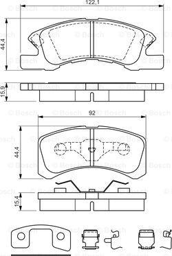 BOSCH 0 986 494 610 - Set placute frana,frana disc www.parts5.com