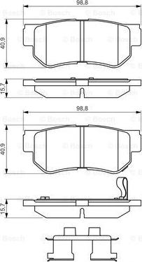 BOSCH 0 986 494 635 - Set placute frana,frana disc www.parts5.com