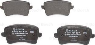 BOSCH 0 986 494 637 - Brake Pad Set, disc brake www.parts5.com