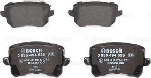 BOSCH 0 986 494 626 - Комплект спирачно феродо, дискови спирачки www.parts5.com