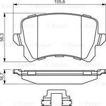 BOSCH 0 986 494 626 - Комплект спирачно феродо, дискови спирачки www.parts5.com