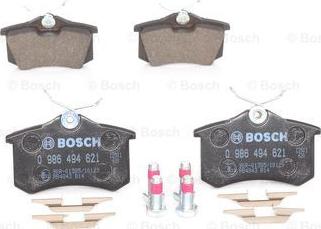 BOSCH 0 986 494 621 - Sada brzdových platničiek kotúčovej brzdy www.parts5.com