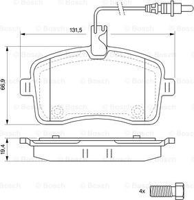 BOSCH 0 986 494 097 - Set placute frana,frana disc www.parts5.com