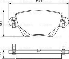 BOSCH 0 986 494 046 - Brake Pad Set, disc brake parts5.com