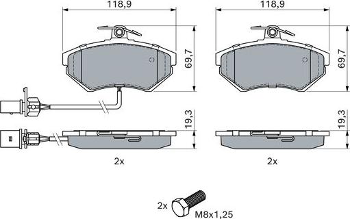 BOSCH 0 986 494 042 - Σετ τακάκια, δισκόφρενα www.parts5.com