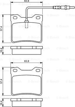 BOSCH 0 986 494 055 - Juego de pastillas de freno www.parts5.com