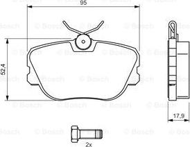 BOSCH 0 986 494 058 - Brake Pad Set, disc brake www.parts5.com