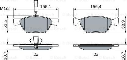 BOSCH 0 986 494 004 - Brake Pad Set, disc brake parts5.com