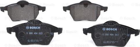 BOSCH 0 986 494 003 - Kit de plaquettes de frein, frein à disque www.parts5.com