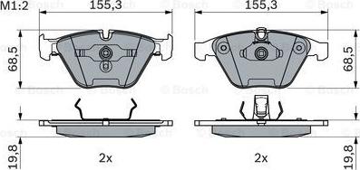 BOSCH 0 986 494 036 - Brake Pad Set, disc brake www.parts5.com