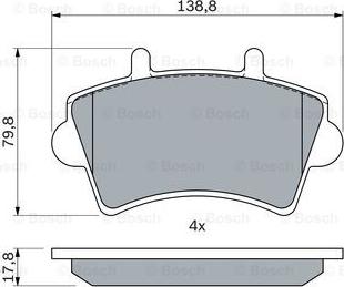 BOSCH 0 986 494 031 - Bremsbelagsatz, Scheibenbremse www.parts5.com