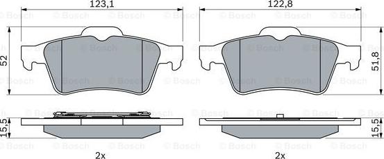 BOSCH 0 986 494 032 - Kit de plaquettes de frein, frein à disque www.parts5.com