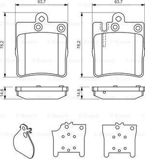 BOSCH 0 986 494 022 - Brake Pad Set, disc brake parts5.com