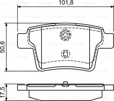 BOSCH 0 986 494 076 - Brake Pad Set, disc brake www.parts5.com