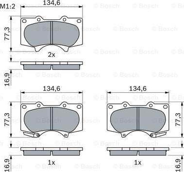 BOSCH 0 986 494 153 - Set placute frana,frana disc www.parts5.com