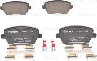 BOSCH 0 986 494 160 - Fékbetétkészlet, tárcsafék www.parts5.com