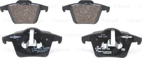 BOSCH 0 986 494 102 - Brake Pad Set, disc brake www.parts5.com