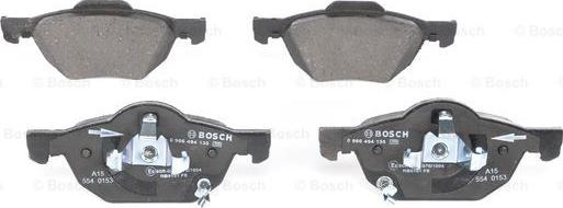 BOSCH 0 986 494 135 - Brake Pad Set, disc brake www.parts5.com