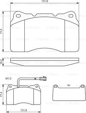 BOSCH 0 986 494 131 - Σετ τακάκια, δισκόφρενα www.parts5.com