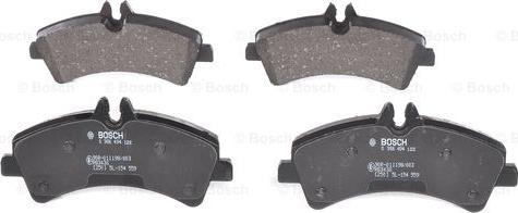 BOSCH 0 986 494 122 - Brake Pad Set, disc brake www.parts5.com