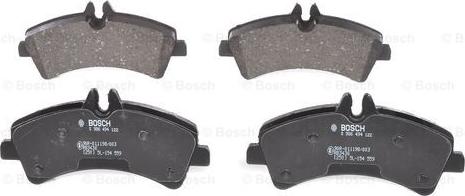 BOSCH 0 986 494 122 - Brake Pad Set, disc brake www.parts5.com