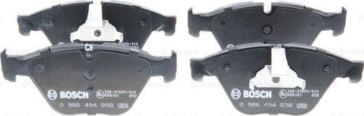 BOSCH 0 986 494 898 - Brake Pad Set, disc brake www.parts5.com