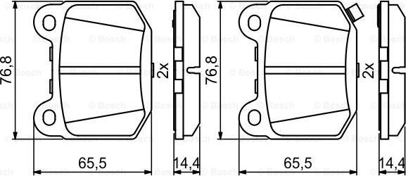 BOSCH 0 986 494 865 - Brake Pad Set, disc brake parts5.com