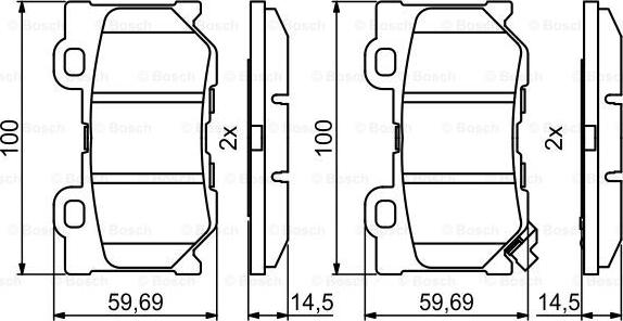 BOSCH 0 986 494 863 - Brake Pad Set, disc brake www.parts5.com