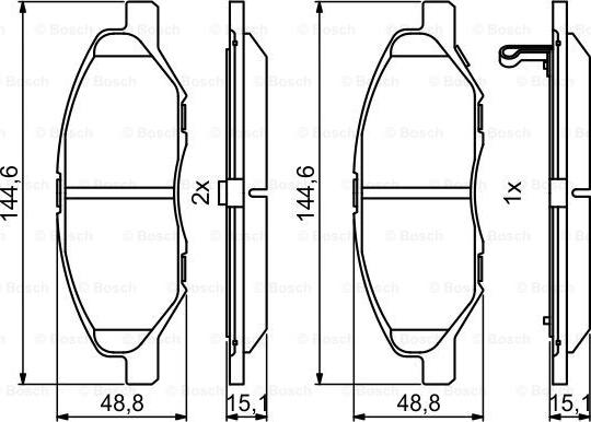 BOSCH 0 986 494 867 - Set placute frana,frana disc www.parts5.com